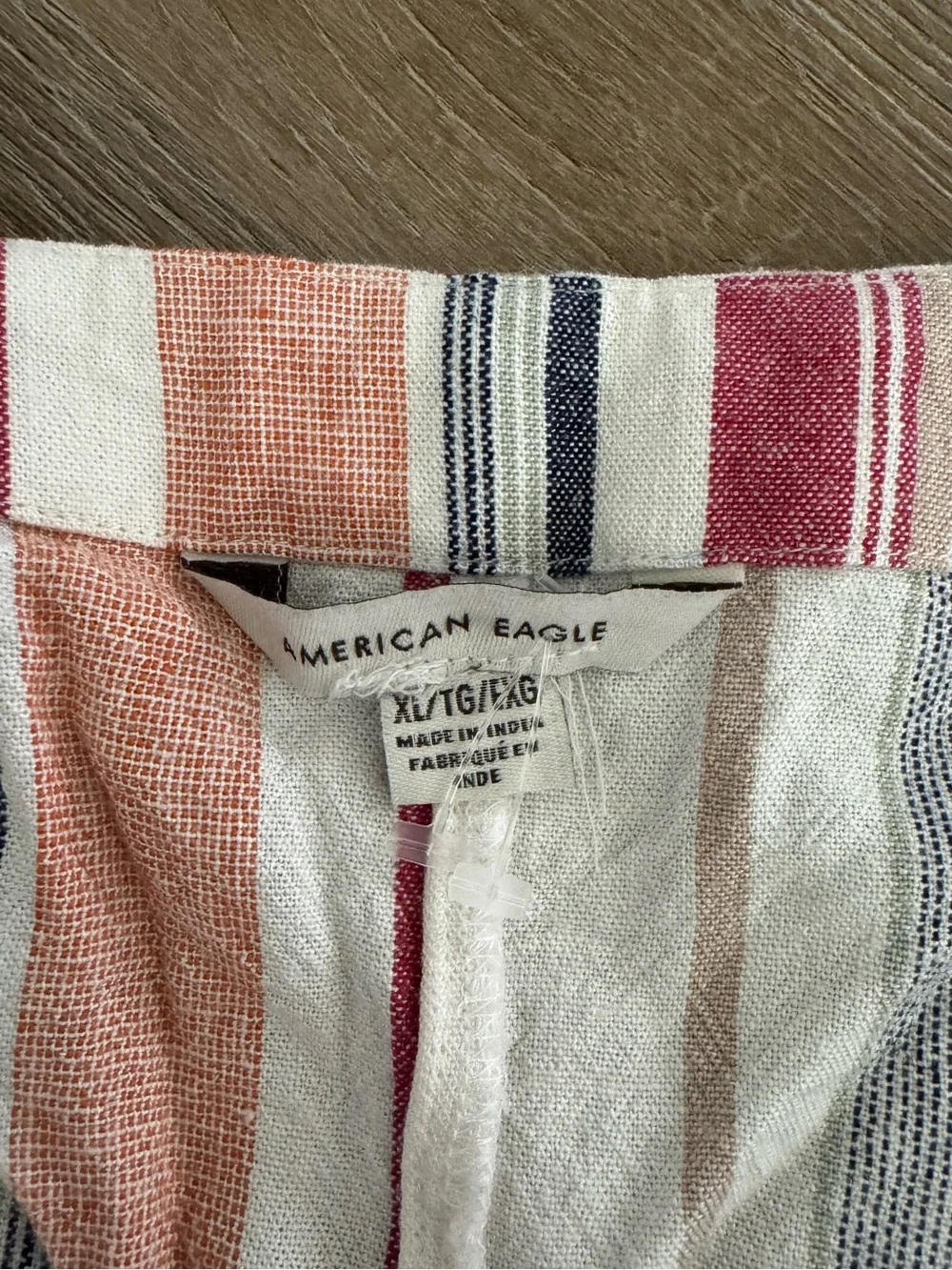 Womens XL Multicolor Striped Button-Front Dress